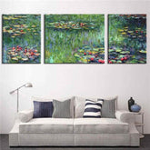 Painting by Numbers Water Lilies- 3-Panel (Triptych)